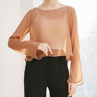 Long-sleeve Sheer Dance Top