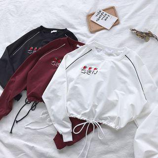 Cropped Embroidered Sweatshirt