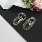 Transparent Acrylic Oval Hoop Earring As Shown In Figure - One Size