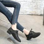 Block-heel Lace-up Shoes