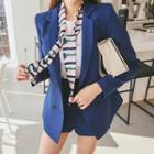 Set: Double-breasted Blazer + Zip-side Shorts