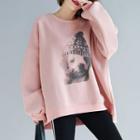 Puppy Printed Sweatshirt Pink - One Size
