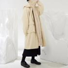 Set: Zip-up Hooded Long Coat + Fleece Turtleneck Coat