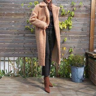 Sherpa Fleece Double-breasted Coat