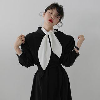 Mock Neck Shirt Milky White - One Size