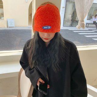 Plain Applique Chenille Bucket Cap