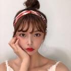 Striped Criss Cross Headband 1 Pc - As Shown In Figure - One Size