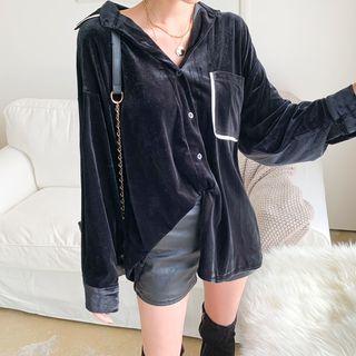 Piped Velvet Shirt