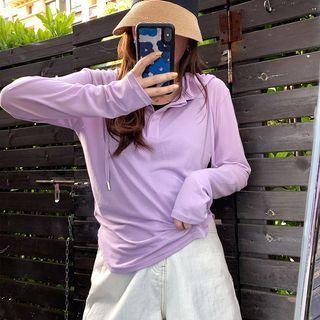 Mesh Long Sleeve Hoodie