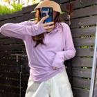 Mesh Long Sleeve Hoodie
