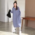 Pocket-detail Fleece-lined Pullover Dress
