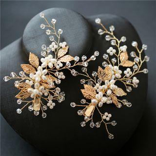 Wedding Faux Pearl Branches Hair Clip As Shown In Figure - One Size