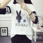 Rabbit Print Long Sleeve T-shirt