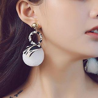 Pom Pom Statement Earring