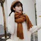 Fringed Scarf Caramel - One Size