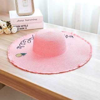 Embroidered Applique Sun Hat