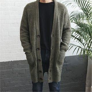 Wool Blend Loose-fit Long Cardigan