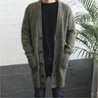 Wool Blend Loose-fit Long Cardigan