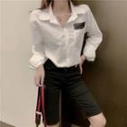 Plain Shirt / Longline Denim Shorts