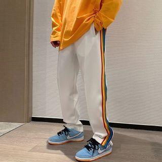 Rainbow Print Straight Leg Pants