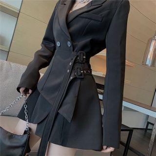 Plain Slim-fit Blazer Dress