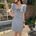 Short-sleeve Linen Mini Dress