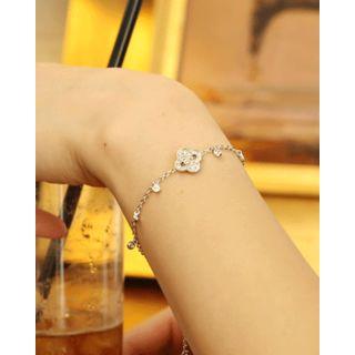 Clover Charm Chain Bracelet One Size
