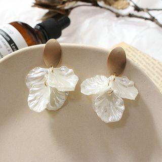 Flower Dangle Earring Gold - One Size