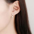Triangle Faux Pearl Stud Earrings