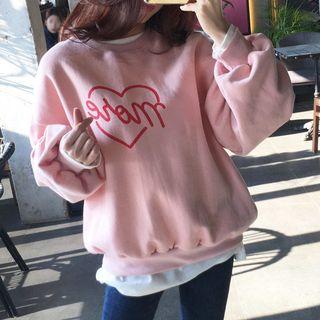 Graphic Print Brushed-fleece Sweatshirt