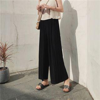 Chiffon Wide-leg Cropped Pants