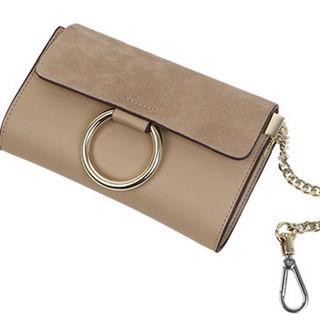 Metallic Faux-suede Crossbody Bag