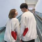 Couple Matching Lettering Heart Sweater