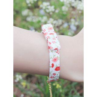 Flower Patterned Bow Bracelet
