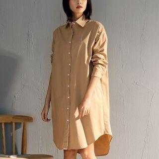 Oversize Plain Shirtdress