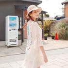 Cutout-back Pompom A-line Dress