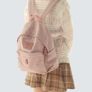 Retro Plaid Canvas Backpack