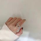 Hoop Sterling Silver Ring E1035 - Silver - One Size