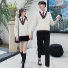 Couple-matching Long-sleeve Shirt / Pants / Mini A-line Skirt / Tie / Knit Vest