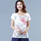 Short-sleeve Layered Floral T-shirt