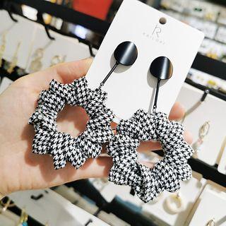 Houndstooth Drop Earring 1 Pair - As Shown In Figure - One Size
