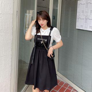 Cropped Straight-leg Jumper Pants / A-line Overall Dress