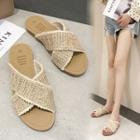Braided Crossover Sandals