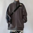 Paneled Half-zip Sweatshirt