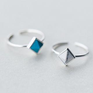 925 Sterling Silver Turquoise Open Ring