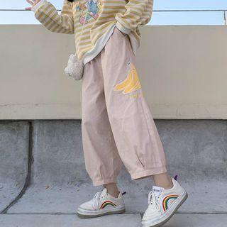 Banana Embroidered Harem Pants