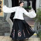 Traditional Chinese Embroidered Top / Skirt / Set