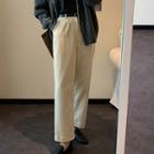 Corduroy High-waist Straight-cut Harem Pants