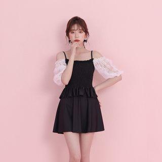 Ruffle Swim Top / Skirt / Pouch / Set