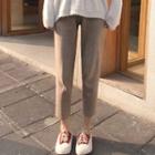 High-waist Plain Knit Pants